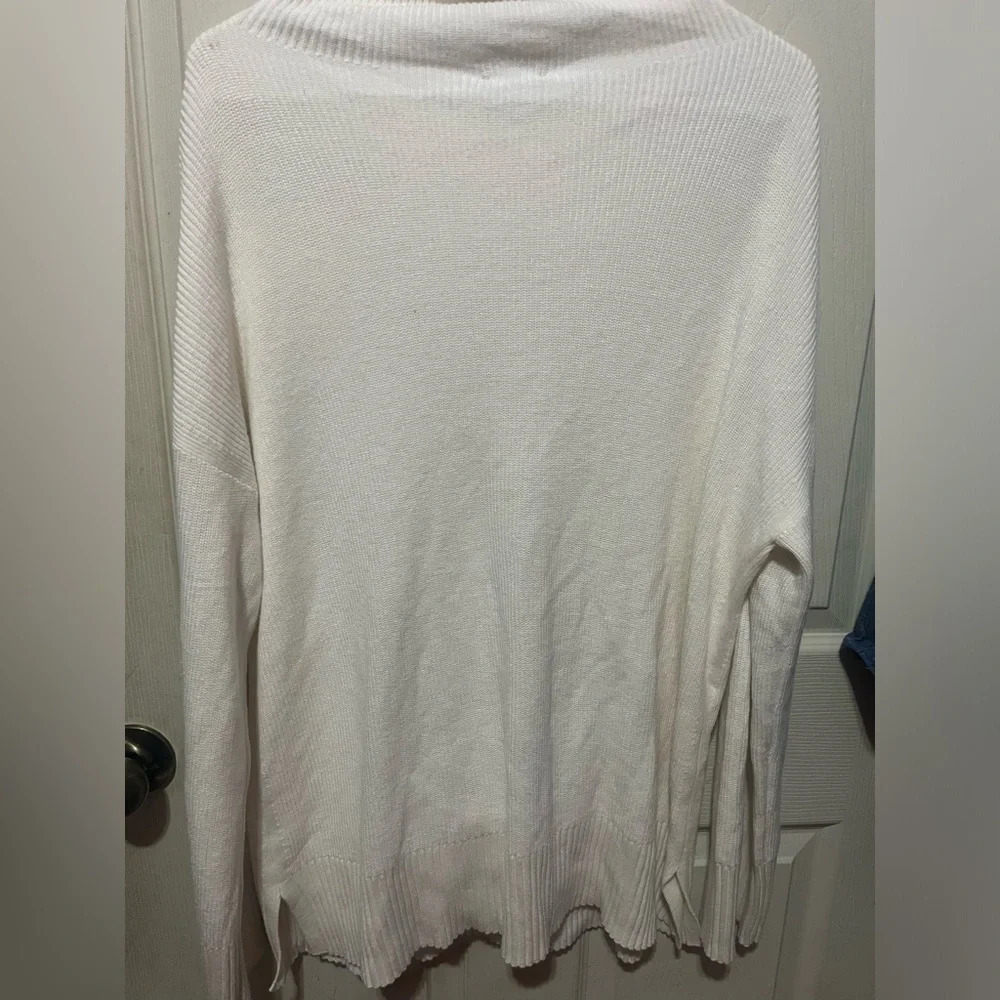 Talbots nwt cream size large cow neck sweater - Picture 3 of 4